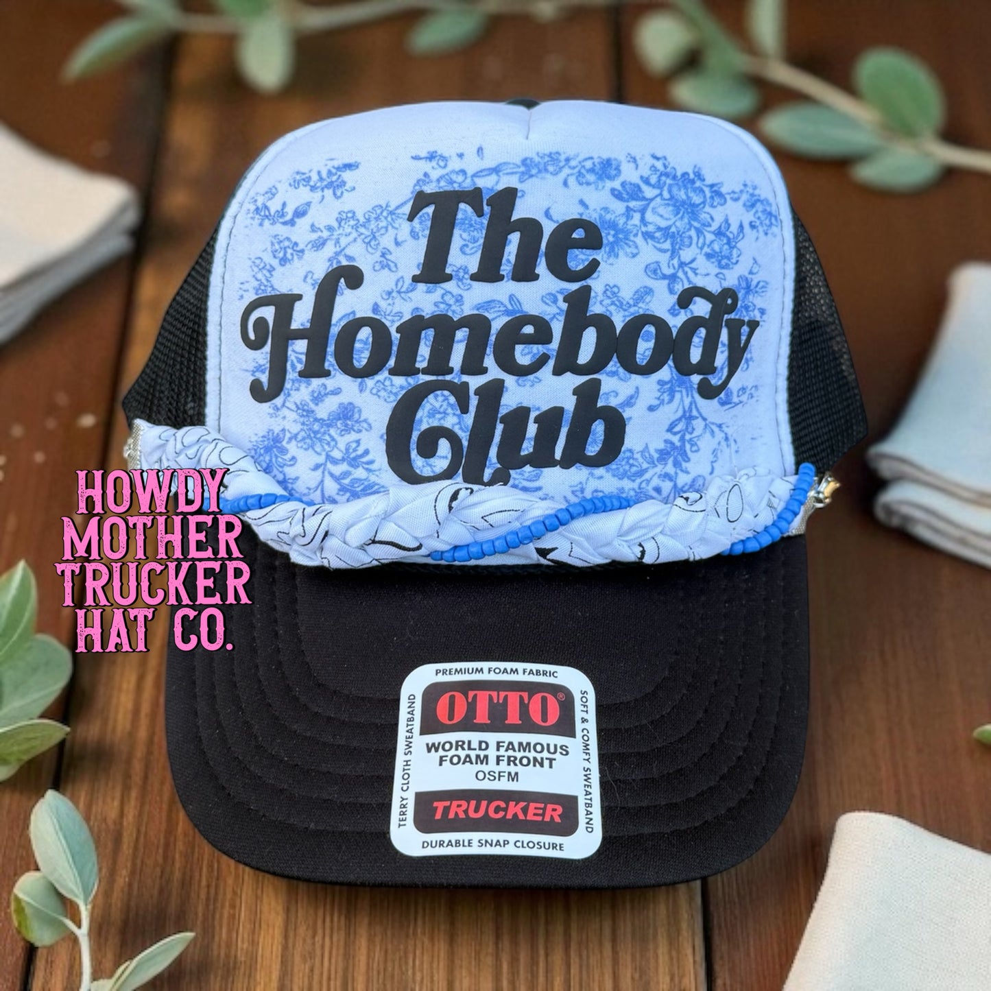 The Homebody Club Trucker Hat -- 3D Puff Vinyl