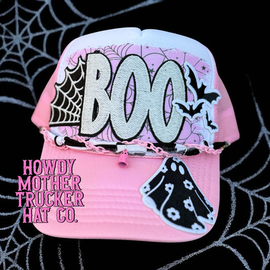 Pink BOO Trucker Hat