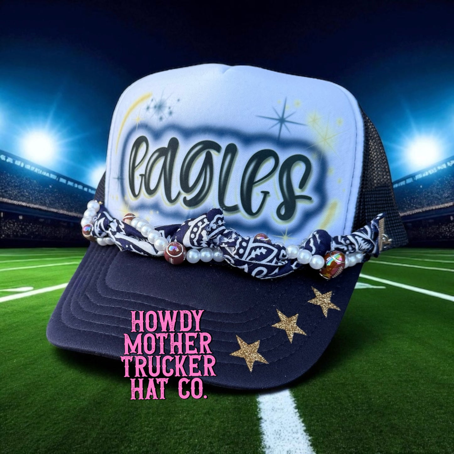 Airbrush Eagles Trucker Hat
